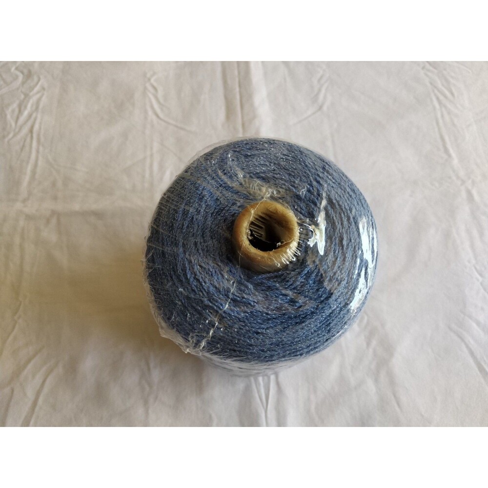 ~15 ounces Cone Yarn Blue Ocean B Serenaide Machine Hand Knitting Metallic? - Picture 3 of 7